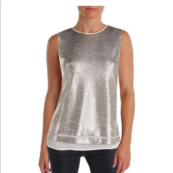 Calvin Klein metallic top - Picture 3 of 4